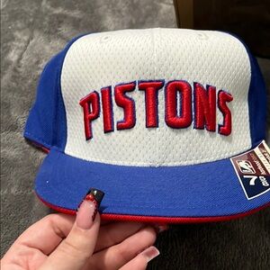 Reebok Blue and White Pistons Cap